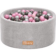 Flumi Pool with balls 200 pcs light grey, pink balls - Ball Pit