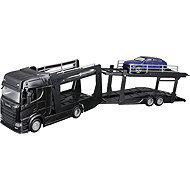 Bburago Scania 770S Black with Lamborghini Urus 1:43 - Metal Model