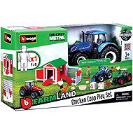 Bburago chicken farm with tractor 1:43 - Metal Model