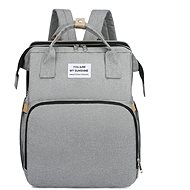 Popron 2in1 backpack for mothers with built-in cot, grey - Nappy Changing Bag