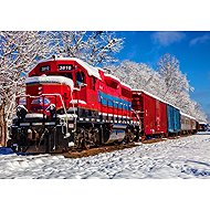 Bluebird Train in Winter 1500 pieces - Jigsaw Puzzle