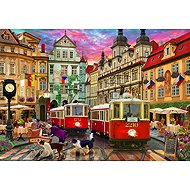 BLUEBIRD Prague Tram 1000 pieces - Jigsaw Puzzle