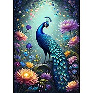 BLUEBIRD Flowers and peacock 500 pieces - Jigsaw Puzzle