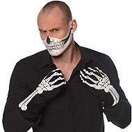 Boland Skeleton Gloves XL - Costume Accessory