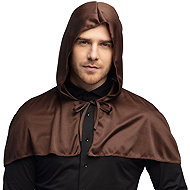 Boland Středověká kapuce hnědá - Costume Accessory