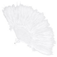 Boland Vějíř bílý z peří - Costume Accessory