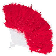 Boland Red Feather Fan - Costume Accessory