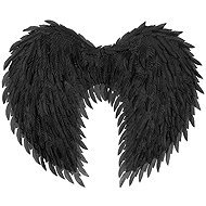 Boland Angel Wings Black 50 × 55cm - Costume Accessory