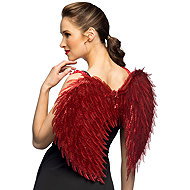 Boland Angel Wings Glam Red, 55 × 50 cm - Costume Accessory