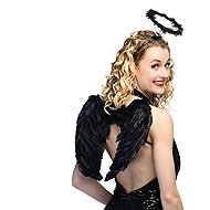 Boland Sada anděl křídla a svatozář černá - Costume Accessory