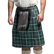 Boland Scottish Kilt with Fur - Green - Costume Accessory