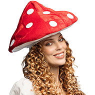 Boland Červený klobouk s tečkami houbička - Costume Accessory