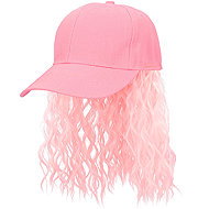 Boland Women's cap with pink hair - pink - Costume Accessory
