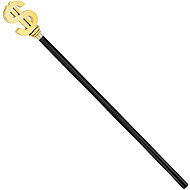 Boland dollar pimp cane 76cm - Costume Accessory
