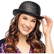 Boland Celebration black hat (bowler hat) - Costume Accessory