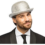Boland Celebration silver bowler hat - Costume Accessory