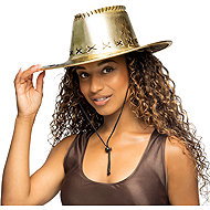 Boland Savanne cowboy hat gold - Costume Accessory