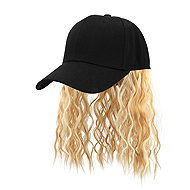 Boland Cap with blond hair black - Costume Accessory