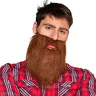 Boland Hipster full beard brown - Costume Accessory