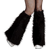 Boland Plush black leg warmers - Costume Accessory