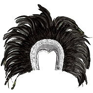 Boland Large Samba feather headdress silver - Costume Accessory