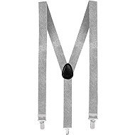 Boland Silver elastic suspenders - Costume Accessory