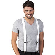 Boland Suspenders (suspenders) white elastic - Costume Accessory