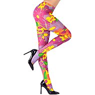 Widmann Hippie tights coloured size XL - Costume Accessory