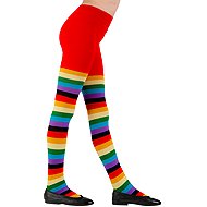 Widmann Rainbow clown tights size 11-14 years - Costume Accessory