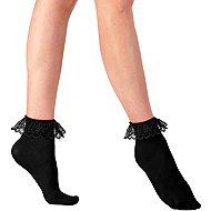 Widmann Ponožky černé s krajkou - Costume Accessory