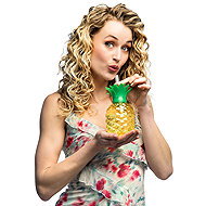 Boland LED Pineapple cup with straw 50 cl - Drinking Cup