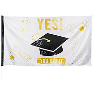 Boland Polyester graduation flag 'YES! YOU DID IT' - Decoration