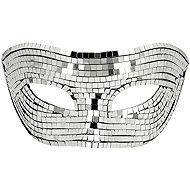 Boland Škraboška Disco stříbrná - Carnival Mask