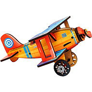 BusyKids Wooden 3D Building Kit Turbo Plane - Wooden Puzzle