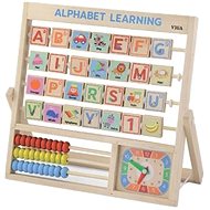 Wooden alphabet and clock - Wooden Toy