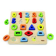 Wooden insert game - numbers and shapes - Puzzle