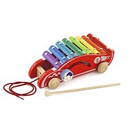 Wooden towing xylophone - car - Push and Pull Toy