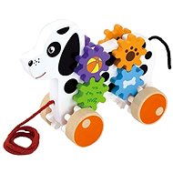 Wooden tractor - dog - Push and Pull Toy