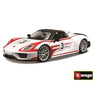 Bburago Race Porsche 918 Weissach White - Metal Model