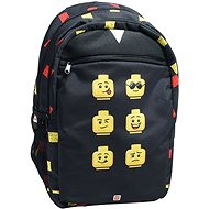 LEGO Faces Black - Extended - School Backpack