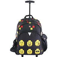 Backpack on Wheels LEGO Faces Black - Trolley - School Backpack
