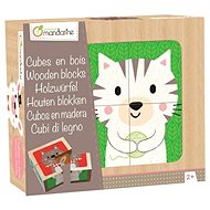 Avenue Mandarine Wooden Cubes Animals - Wooden Blocks