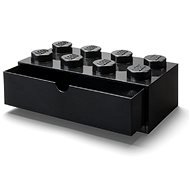 LEGO asztali doboz 8 fiókkal - fekete - Tároló doboz