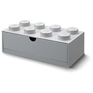LEGO stolný box 8 so zásuvkou – sivá - Úložný box