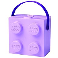 LEGO box s rukojetí - fialová - Svačinový box
