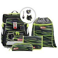 SPACE school briefcase for first-graders - 5-piece set, Step by Step Black Panther, AGR certificate - School Set