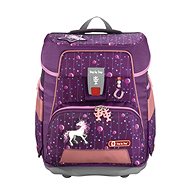 School briefcase e-SPACE-5-piece set, Step by Step with electronically adjustable lumbar, Unicorn - School Set