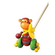 Walking monkey on a stick - Push Toy