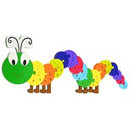 Puzzle with the Alphabet - Caterpillar - Wooden Puzzle