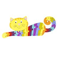 Puzzle with the Alphabet - Kitten - Wooden Puzzle